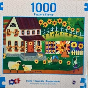 Primitive Quilt Maker Puzzler's Choice 1000 Piece Jigsaw Puzzle Sure Lox New - Picture 1 of 2