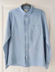 **ONLY & SONS**Mens Size L**Slim Fit Blue Chambray Long Sleeved Shirt** - Picture 1 of 5