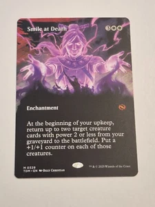 Smile at Death TDM Tarkir Dragonstorm MTG 329 BORDERLESS FULL ART MYTHIC - Picture 1 of 3