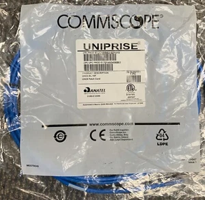 QTY 3 NEW COMMSCOPE UNIPRISE UNC6-BL-10F RJ-45 10 FT CAT 6 BLUE PATCH CORDS - Picture 1 of 2