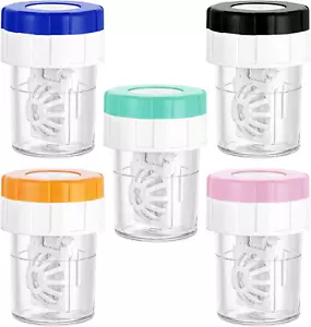 5 Pcs Manually Contact Lens Washer Cleaner Plastic Lens Cleaner Case - Picture 1 of 7