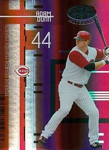 2005 Leaf Certified Materials Mirror Red Reds Baseball Card #2 Adam Dunn /100