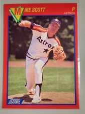 1989 Score Baseball's 100 Hottest Players Mike Scott #60 Houston Astros