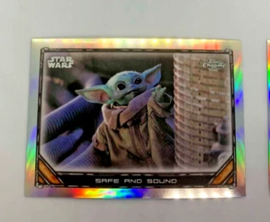 Star wars 2022 "Safe and Sound" #S1-31 Refractor Mandalorian Topps Chrome - Picture 1 of 2