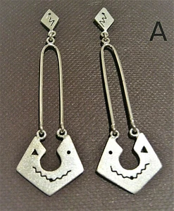 Ohrstecker, 925er Silber, mattiert, Handarbeit. Verschiedene Designs! - Picture 1 of 4