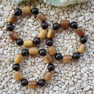 16 MM Kemuning Emas Golden Magic Wood & Indonesian Rosewood Sonokeling Bracelet - Picture 1 of 5