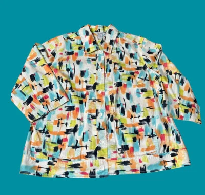Chaqueta ligera multicolor City Blues By Koret talla 18W ¡USADA EN EXCELENTE ESTADO! ¡Impresionante! Foto 1 de 4