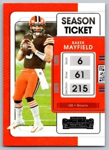 2021 Panini Contenders Red Zone Ticket Baker Mayfield Cleveland Browns #22 - Picture 1 of 2