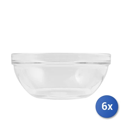 6x Pasabahce Insalatiere 2,5 L RoTondi Vetro Trasparente, Giallo 1 pz diametro - Immagine 1 di 3