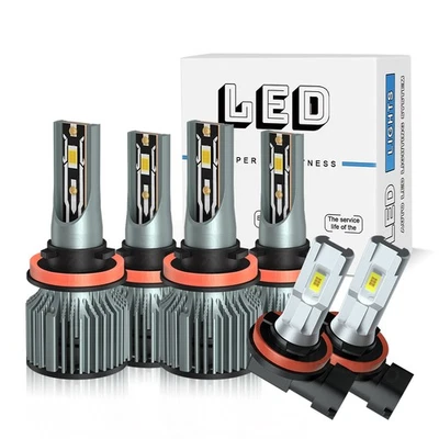 H11+H11+H11 LED Headlight Fog Bulbs For Chevrolet Impala Limited 2014 2015 2016 - Изображение 1 из 4