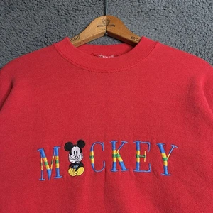 Vintage 80s Mickey Mouse Disney Crewneck Sweatshirt Size Large Embroidered - Bild 1 von 11