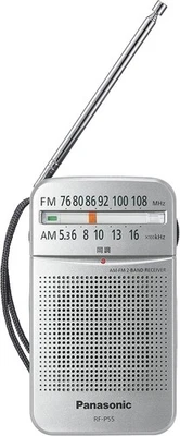 panasonic FM/AM 2-Band Receiver Silver RF-P55-S - Bild 1 von 4
