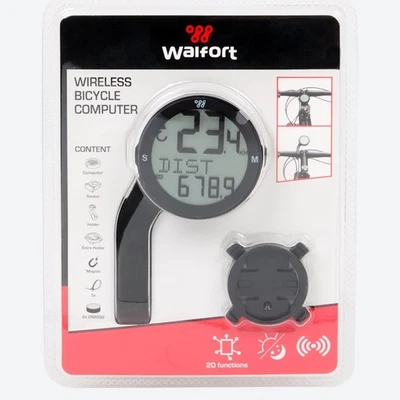 Kabellos Funk Fahrradcomputer LCD Fahrrad Tachometer Radfahren Kilometerzähler - Bild 1 von 3