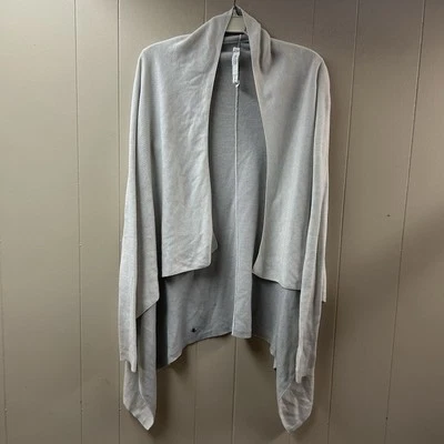 Suéter Lululemon Tejido Envolvente Para Mujer Talla 4 Gris Cárdigan Estilo Bambú Rayón Foto 1 de 4