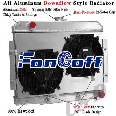 Ventilador de cubierta de radiador de 3 filas para Jeep CJ5 1984 1972-1986 CJ6 CJ7 3,8 L 4,2 L 5,0 L AT Foto 1 de 4