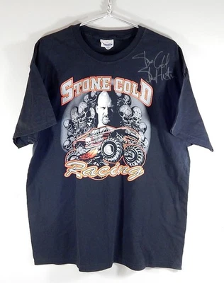 Stone Cold Steve Austin Signed Stone Cold Racing T-Shirt Size XL JSA COA Auto - Image 1 of 4