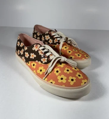 SPERRY Cloud CVO Textil Lona Floral Tenis Marrón Zapatos Para Hombre 11 *NUEVO* $120 Foto 1 de 4