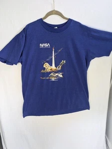 Camicia spaziale vintage NASA taglia XL Kennedy Space Center anni 80 - Foto 1 di 10