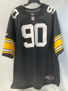 Nike On Field Mens Pittsburgh Steelers #90 TJ Watt Black Home Jersey- size 3XL - Picture 1 of 6