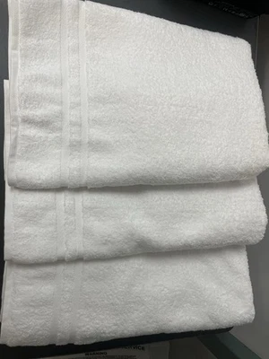 "3 toallas de baño nuevas de lujo Sobel Westex Hilton Hotel blancas 27"" X 56""" Foto 1 de 4