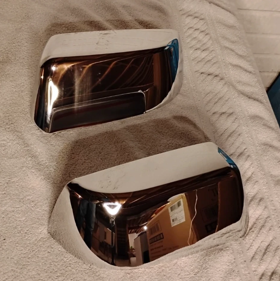 Car Exterior Chrome Plated Half Mirror Covers Cap Overlay Chevy Tahoe Subrban Foto 1 de 3