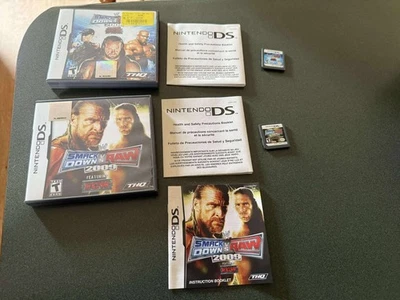 Nintendo DS Wrestling Games Lot WWE SmackDown vs. Raw 2009 2008 Game - Image 1 of 3