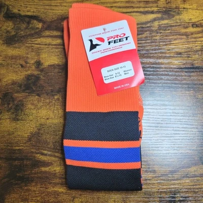 Calcetines Pro Feet 9-12 Mujeres 8.5-12 Hombres EE. UU. Naranja Azul Negro Bases Cargadas Nuevos Foto 1 de 4