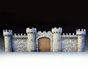 SP130 The Castle Facade Backdrop by King & Country - Picture 1 of 2