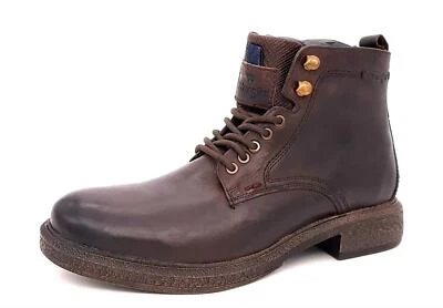 Wrangler Custom Leather Lace Zip Mens Combat Brown Boots 7 8 9 10 11 12 - Image 1 of 4