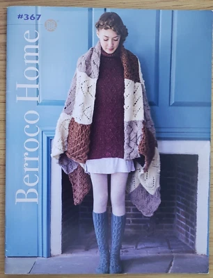Berroco Home #367 Knit & Crochet Patterns Pillow, Throws Sweater Socks Cover - Image 1 of 4