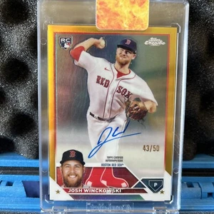 2023 Topps Chrome Update Series Josh Winckowski Gold Refractor Auto /50 - Picture 1 of 2