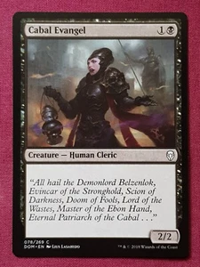 Magic The Gathering DOMINARIA CABAL EVANGEL black card MTG - Picture 1 of 2