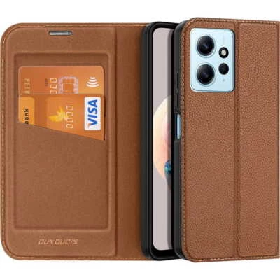 Dux Ducis Skin X2 Tough Flip Wallet Case for Xiaomi Redmi Note 12 4G - brown - Image 1 of 4