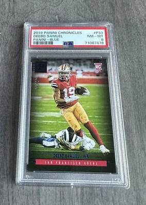 2019 Chronicles P33 Deebo Samuel Panini-Blue /99 PSA 8 NearMint-Mint 49ers - Image 1 of 2