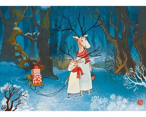 Wooden Jigsaw Puzzles for Adults by Davici - 60 pcs - Winter and Sledges - NEW - Picture 1 of 7
