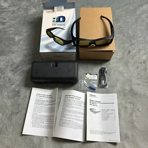 Toshiba FPT-AGO1U 3D TV Viewing Glasses With New Battery And Extra Battery! - Picture 1 of 20
