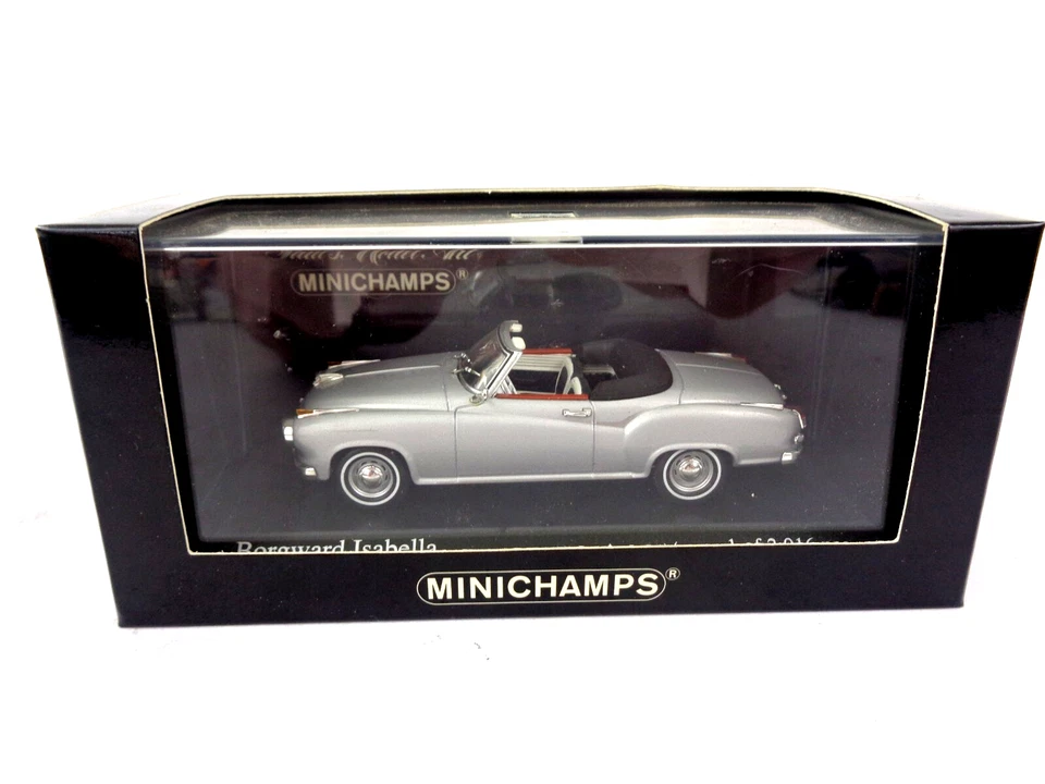 Coche Minichamps Borgward Isabella cupé descapotable 1959 plateado escala 1/43 en caja Foto 1 de 4