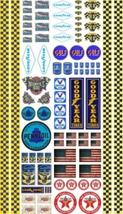 Decal Youngtimer Modellbau RC 1:18 1:24 1:14 Aufkleber Set Universal GOODYEAR - Bild 1 von 1