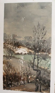 EXPRESSIONIST OIL PAINTING LANDSCAPE SIGNED - Picture 1 of 12