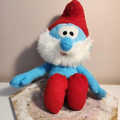 The Smurfs, PAPA SMURF Plush, 2011 Nanco, Abt 12” Stuffed Toy  - Image 1 of 4