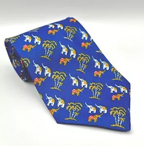 Italienische Seidenkrawatte Herren Happy Elephant - Bild 1 von 5