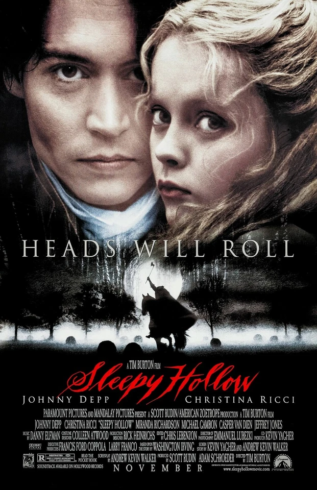 Sleepy Hollow movie poster (b) - 11" x 17" - Johnny Depp, Christina Ricci