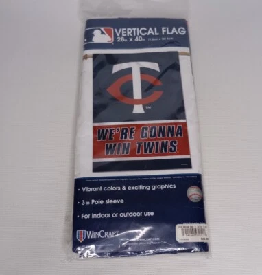 Minnesota Twins MLB "We're Gonna Win Twins" WinCraft 28"×40" Vertical Flag New - Image 1 of 4