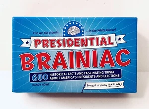 Presidential Brainiac Flashcards - 600 Historical Facts and Trivia - Kaplan - Picture 1 of 4