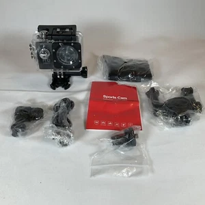 Sports Cam Full HD 1080p 2" Screen Waterproof ⬆️ Digital Camera - Picture 1 of 12
