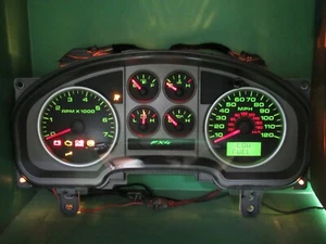 06 F150 FX4 INSTRUMENT GAUGE CLUSTER GAUGES SPEEDO TACH MILEAGE PROG 1241 - Foto 1 di 6