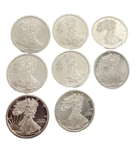 Lot of 8 Walking Liberty 1/10 oz Silver Round (New) GSM ~ UNC BU - Picture 1 of 2