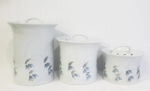 Joseph Panacci -Studio Pottery Canister Set x 3 - Wildgrass Motif - 1985 -Canada - Bild 1 von 10