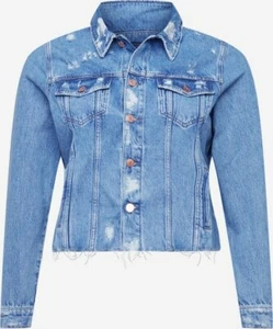 Tommy Jeans geschwungene Damenjacke Frühling-Herbst blau Denim Größe XL UVP130 £ NEU - Bild 1 von 5
