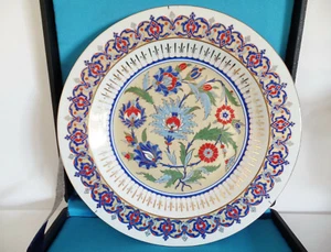 Prunkteller wunderschön- Hand made Kütahya Porselen - Ø 40cm mit Schatulle 70er - Bild 1 von 4